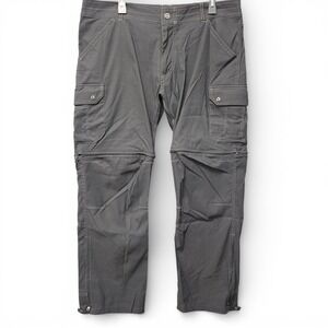 Kuhl Renegade Convertible Stealth Cargo Zip Off Pants Mens 38x30 Hiking Gray